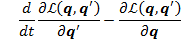 Lagrange's equation